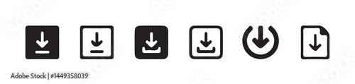 download folder icon, file document import icon sign with arrow down.Downloading file icon set on black and white design. vector illustration eps 10.
