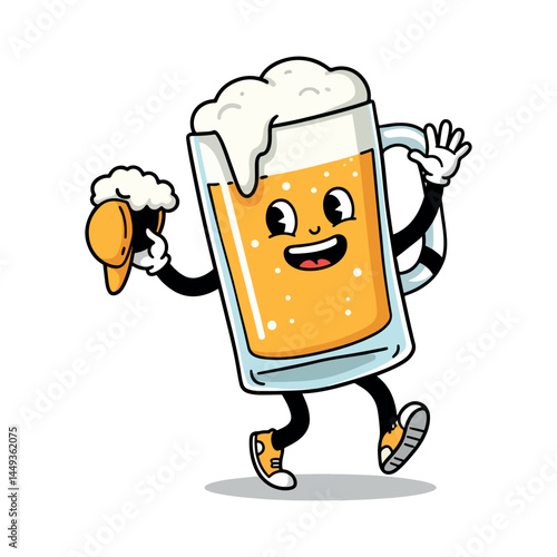 vintage and retro style vector icon set of drinks glasses funny cartoon design illustrations