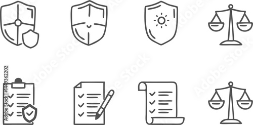 insurance  policy  risk concept editable stroke ou.eps