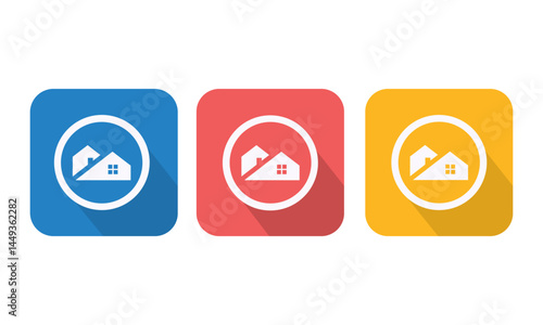 Home and Property Logo Variants – Flat Real Estate Symbols