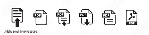 Pdf file download icon. PDF file download symbols. Format for texts, images, vector images, videos, interactive forms. vector illustration eps 10.