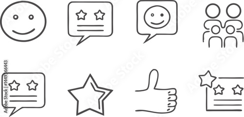 customer feedback and testimonials editable stroke.eps