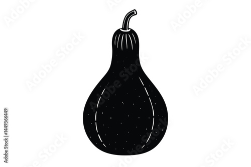 Bottle Gourd Vegetable Vector Illustration on White Background

