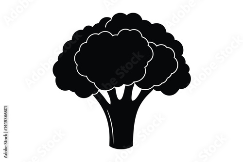Broccoli Vegetable Vector Illustration on White Background

