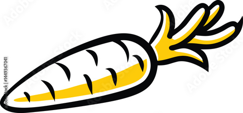 Carrot Vegetable Vector Illustration on White Background

