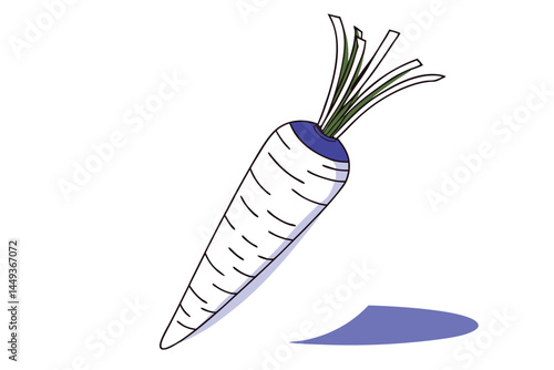 Carrot Vegetable Vector Illustration on White Background

