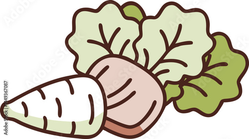Carrot Vegetable Vector Illustration on White Background

