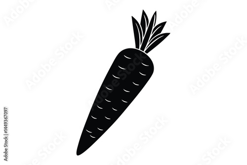 Carrot Vegetable Vector Illustration on White Background

