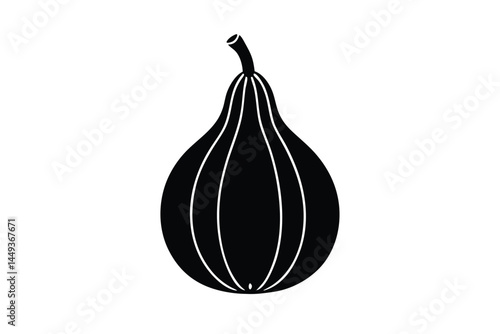 Chayote Vegetable Vector Illustration on White Background

