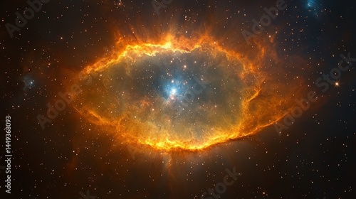 Obraz na płótnie Cosmic eye nebula, a vibrant celestial display. w salonie