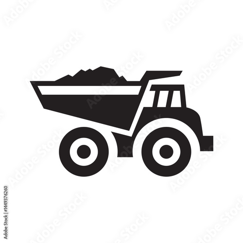 Vector illustration of a mining dump truck
