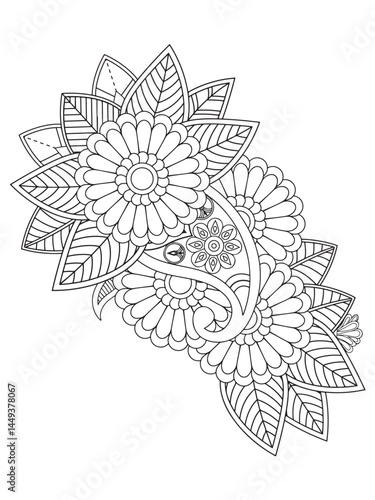 Flower coloring pages for adults