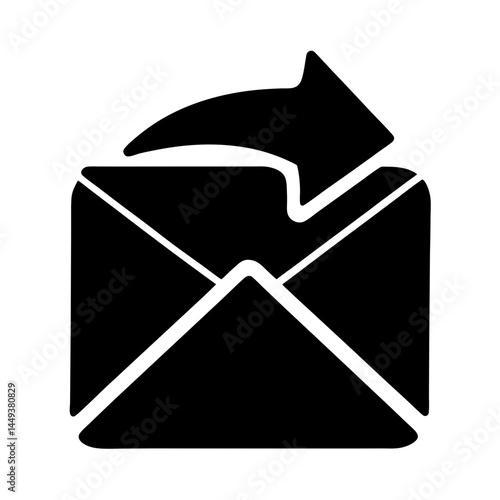 Email send and share symbol with arrow for forward functionality option