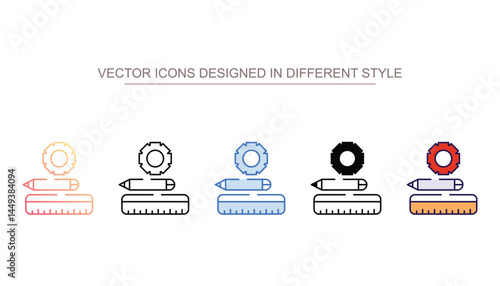 Measurement icon design with white background stock illustration