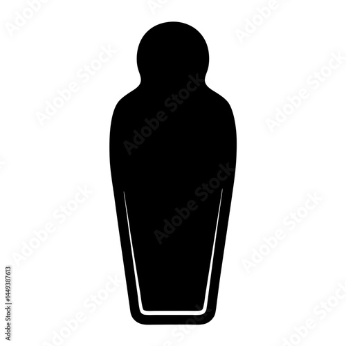 A Black Silhouette of a Humanoid Target for Training or Range Practice