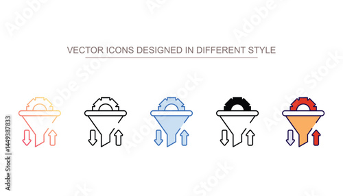 Sort icon design with white background stock illustration