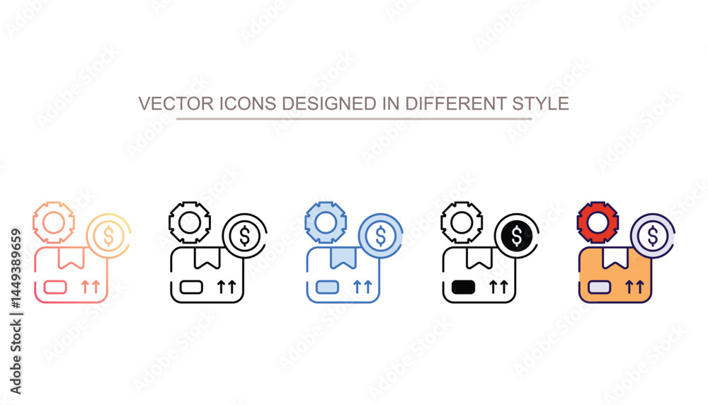 Package Cost icon design with white background stock illustration Package Cost icon design with white background stock illustration