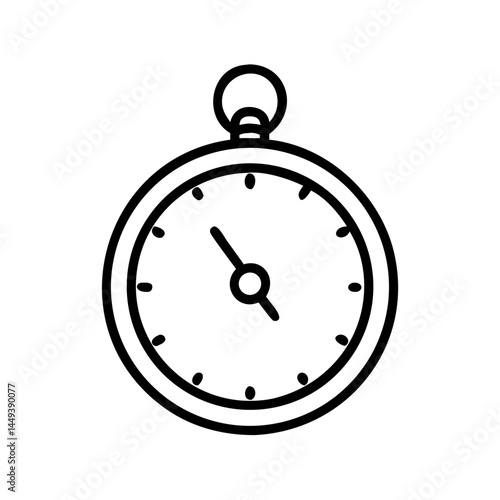 pocket watch on transparent background for web and graphic design