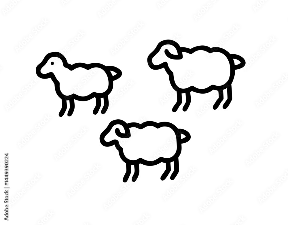 sheep multiple poses on transparent background for web and graphic design sheep multiple poses on transparent background for web and graphic design