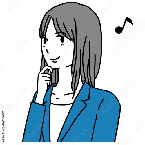 Illustration of an excited young businesswoman