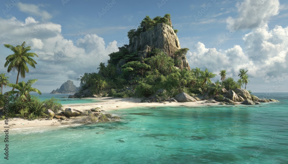 Obraz premium A hidden gem of a paradise island, waiting to be explored