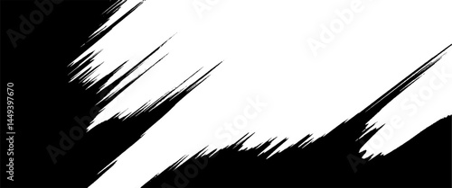 Obraz na płótnie Vector black overlay monochrome grunge texture brush stroke w salonie