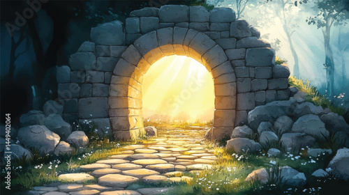 Resurrection Glory in Watercolor.