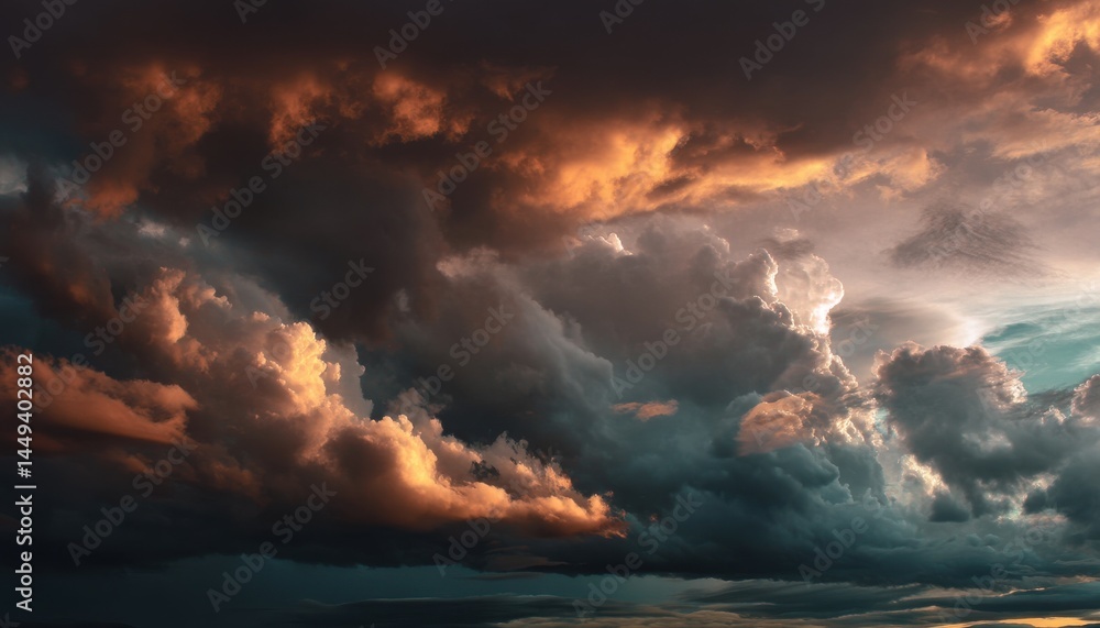 Obraz premium The beauty of dramatic clouds before an evening storm