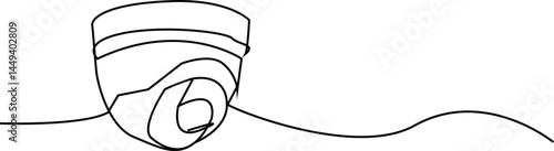 Hand-drawn of a  CCTV security camera surveillance system for monitoring, emphasizing detail and texture. 