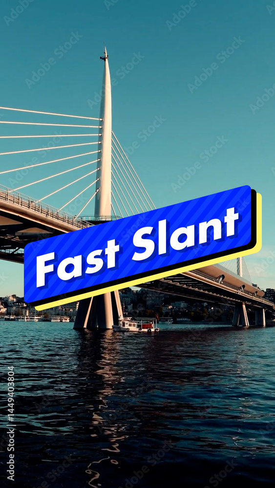 Vertical Fast Slant Lower Thirds Stock Template | Adobe Stock