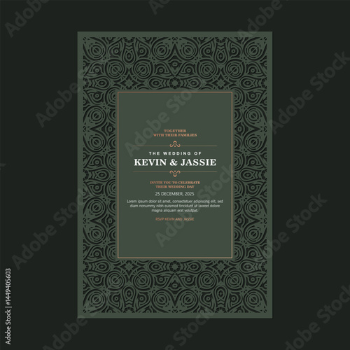 Luxury Invitation card vector design vintage style