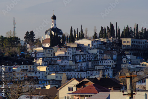 City View With Church On The Hill