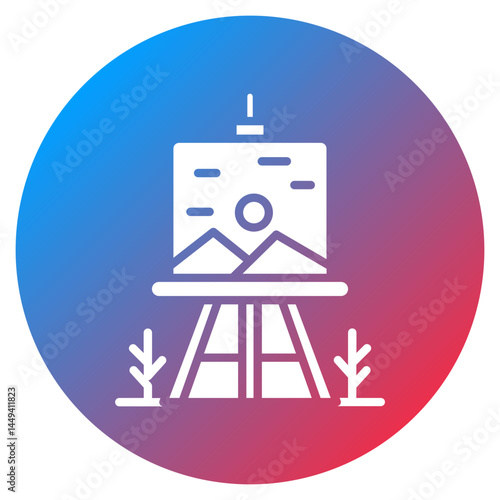 Art Easel Vector Icon