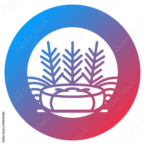 Floor Cushion Vector Icon
