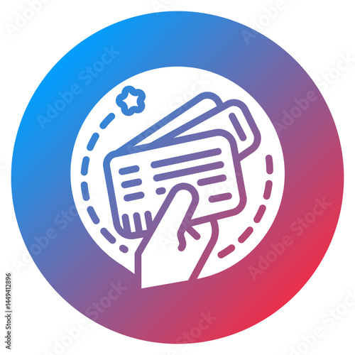 Ticket Booking Vector Icon