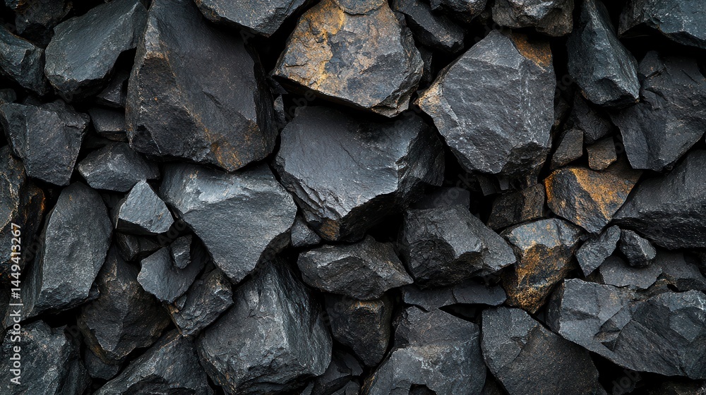 Close-up view of dark gray and black rocks Close-up view of dark gray and black rocks