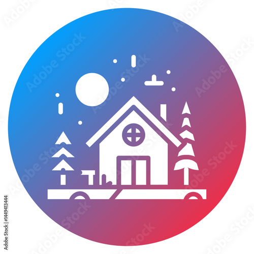 Vacation Home Vector Icon