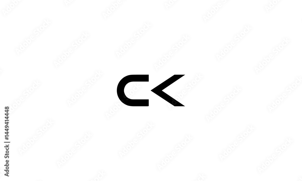 CK initial letter, monogram logo CK initial letter, monogram logo
