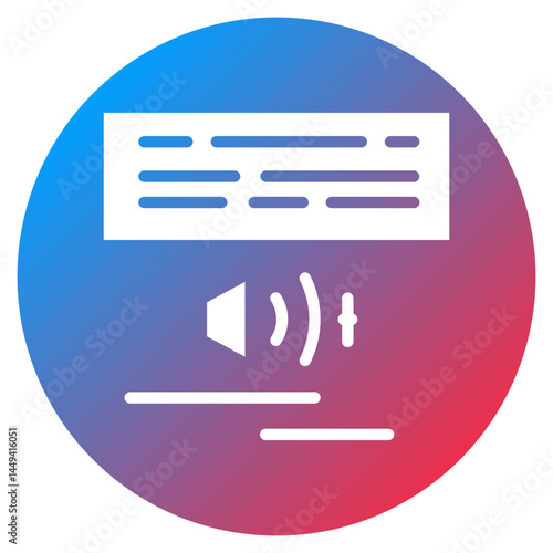 Movie Subtitles Vector Icon