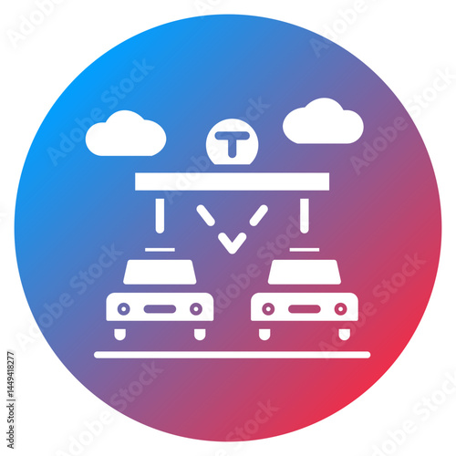 Taxi Stand Vector Icon