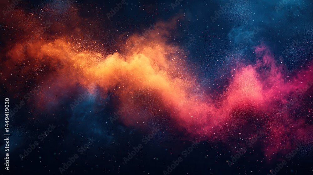 Fototapeta premium Colorful nebulae swirl in deep space