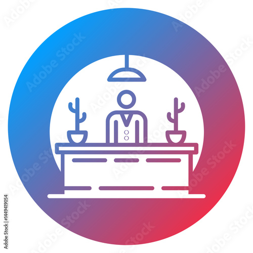 Reception Entrance Vector Icon