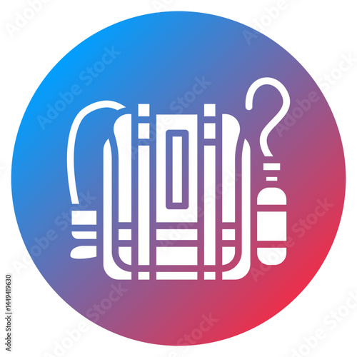 Firefighting Backpack Vector Icon