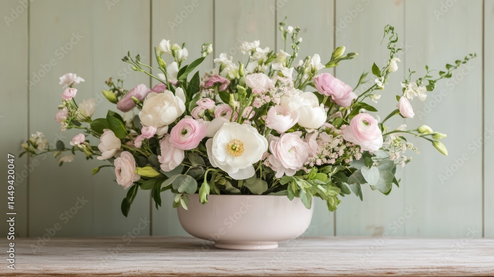 Elegant Easter Flower Arrangement with Soft Pastel Blooms Elegant Easter Flower Arrangement with Soft Pastel Blooms