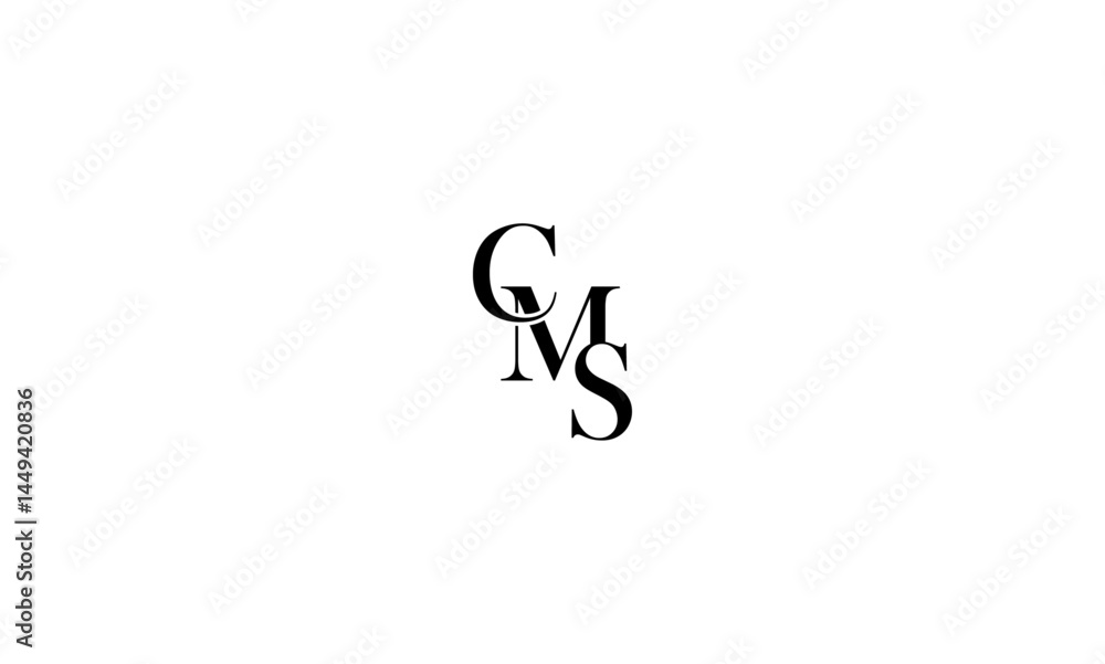 CMS initial letter, monogram logo CMS initial letter, monogram logo
