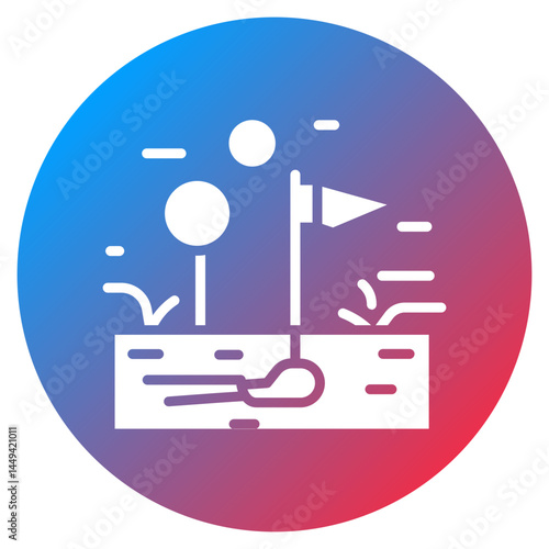 Mini Golf Vector Icon