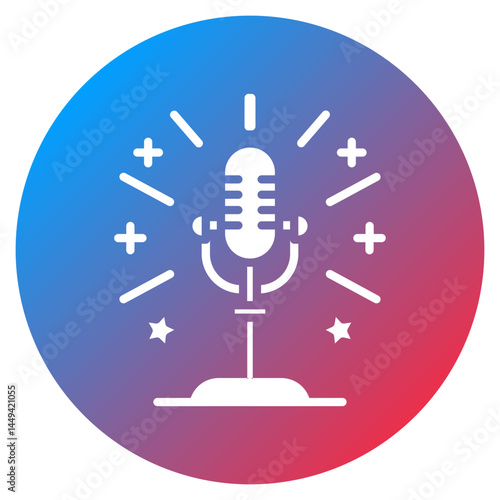 Stand-Up Comedy Mic Vector Icon