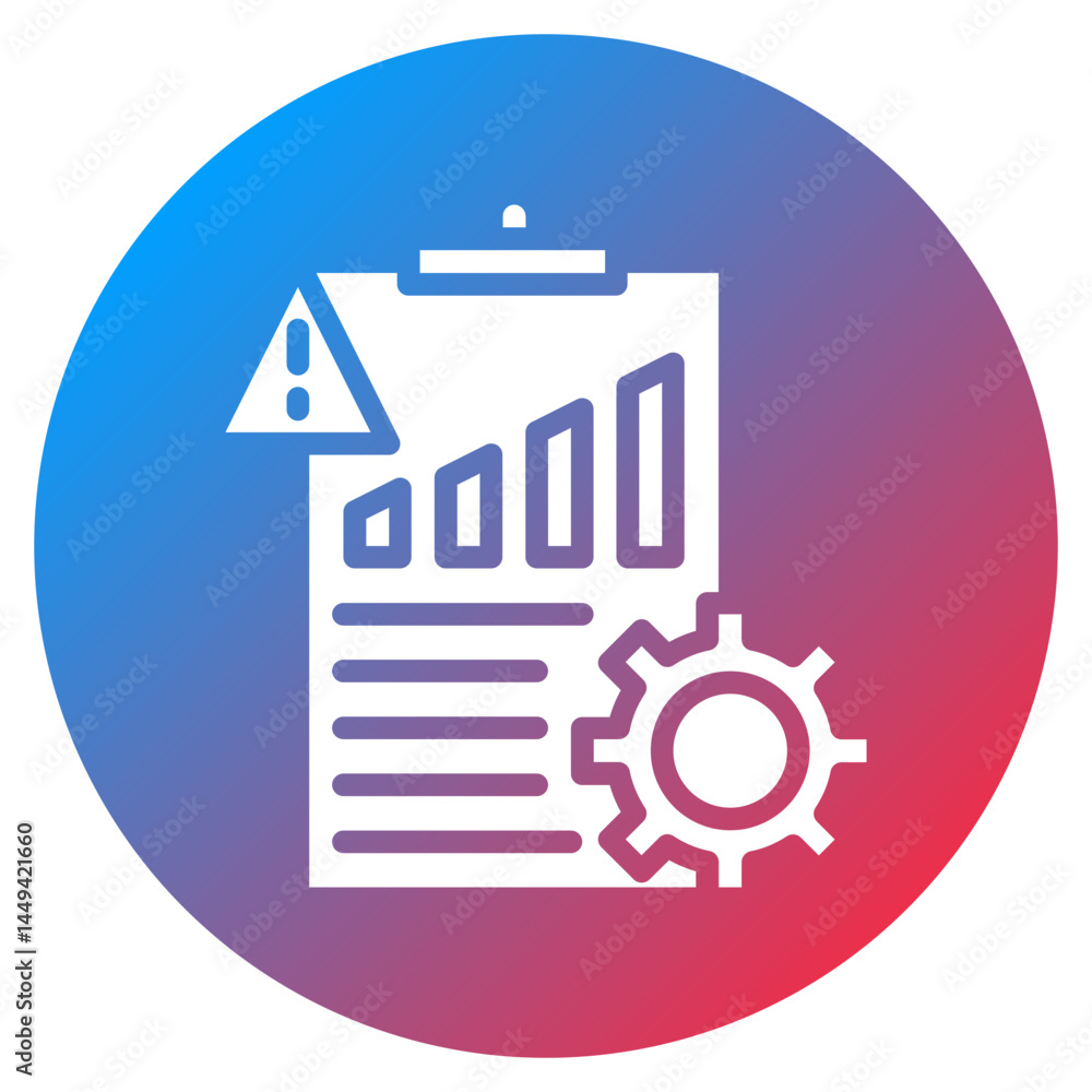 Risk Analysis Vector Icon Risk Analysis Vector Icon