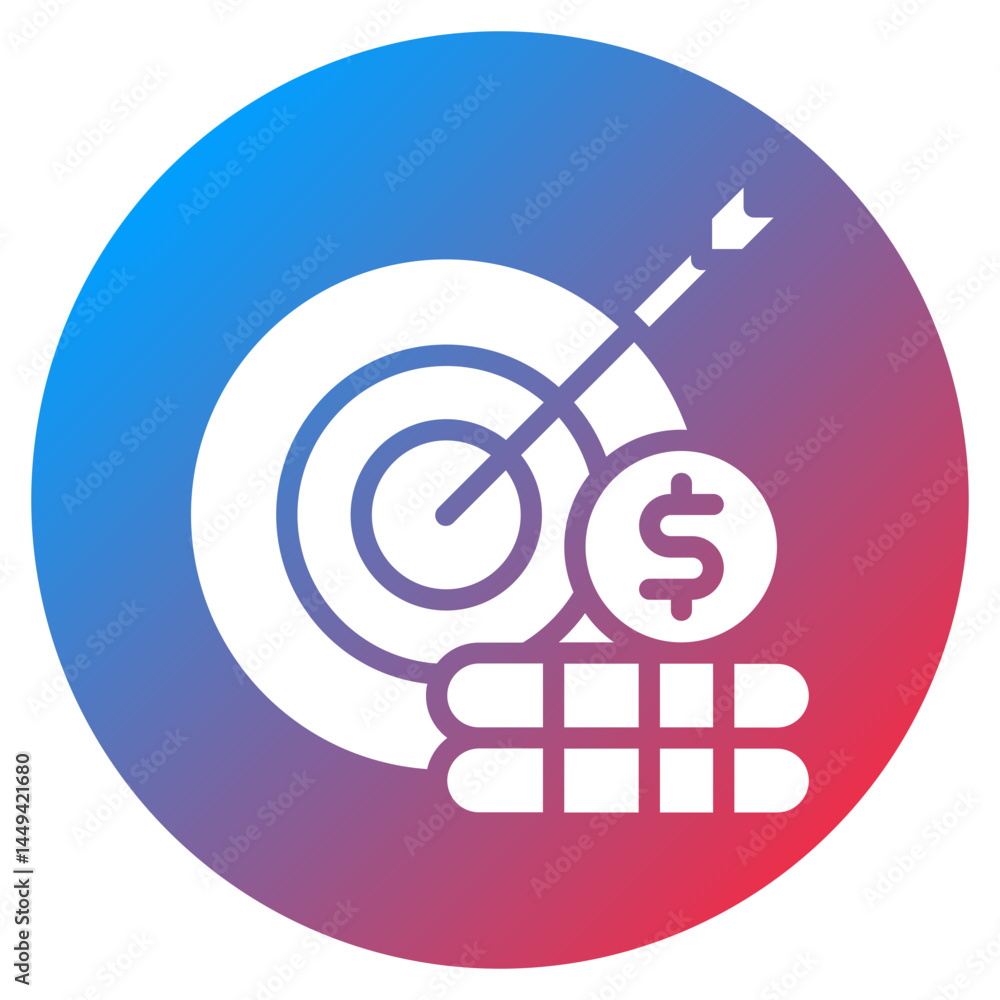 Savings Goal Vector Icon Savings Goal Vector Icon