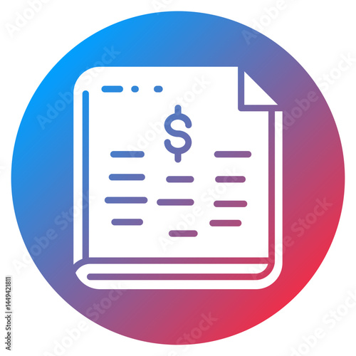 Cash Ledger Vector Icon